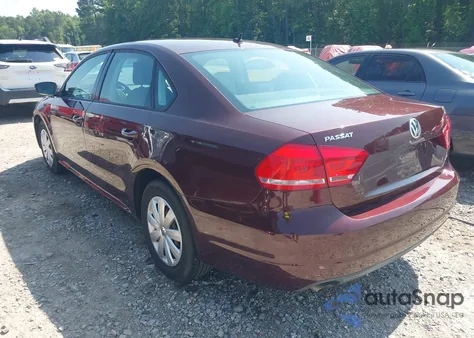 2013 Volkswagen Passat 2.5L S из США, поврежденный, VIN 1VWAP7A32DC106209